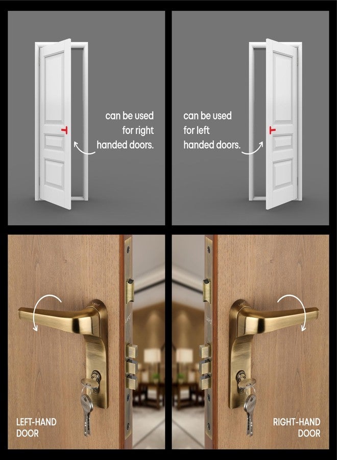 LAPO Heavy Duty Mortise Door Locks for Main Door, Door Lock Handlesets with Lock Body Set with 3 Key, Main Door Locks for Home,Office,Hotel - Antique Finish | 3 Years Warranty Ro-276 | - Image 5